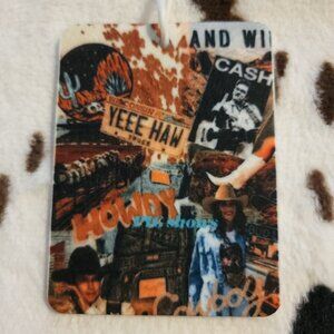 Johnny Cash Collage Unscented Hanging Car Air Freshener Freshie